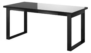 Rozkladací jedálenský stôl HEIKO, čierny