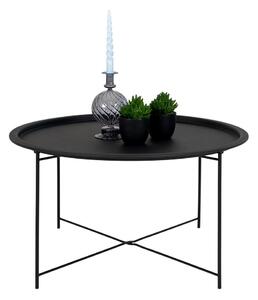 Čierny kovový okrúhly konferenčný stolík ø 75 cm Bastia – House Nordic