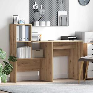 Maison Exclusive – Písací stôl z drevovláknitej dosky s povrchovou úpravou imitujúcou orechové drevo, rozmer 131,5 x 50 x 106,5 cm
