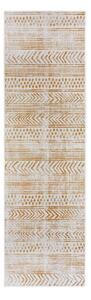 Okrovožlto-biely vonkajší koberec 80x350 cm Biri – NORTHRUGS
