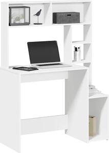 Maison Exclusive - písací stôl s policou Biela 100x45x140 cm Drevený materiál