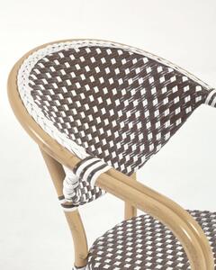Hnedá kovová/plastová záhradná stolička Marilyn – Kave Home
