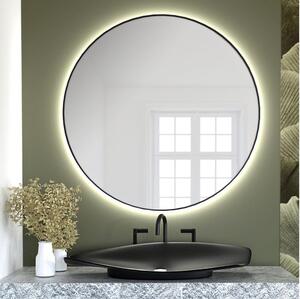Baltica Design - LED zrkadlo s podsvietením BRIGHT 15W/230V 4500K pr. 50 cm IP65 čierne