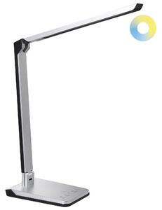 Stolná LED lampa strieborná syntetický materiál nastaviteľný jas a farba svetla stmievač moderný štýl domáca kancelária