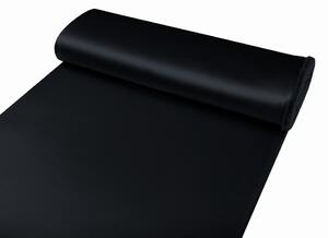 Látka polyesterový satén LUX-026 Čierna - šírka 150 cm