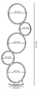 ONLI - LED stojacia lampa RINGS LED/58W/230V 4000K čierna