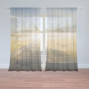 Sablio Záclony Krídlo lietadla nad mrakmi: 2ks 150x250cm