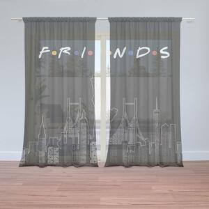 Sablio Záclony Seriál Priatelia FRIENDS Obrysy: 2ks 150x250cm