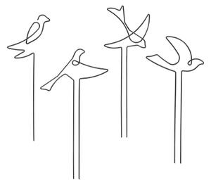 Kovová podpera rastlín 4 ks Bird – Esschert Design
