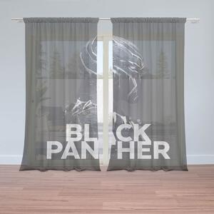 Sablio Záclony BLACK PANTHER z profilu Čierny: 2ks 150x250cm