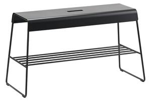 Čierny kovový stojan s lavicou A-Bench – Zone