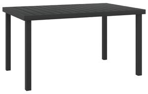 Maison Exclusive – Záhradný stôl, čierny, 140 x 90 x 74 cm, hliník a WPC