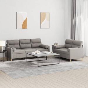 Maison Exclusive – 2-dielna sedacia súprava s vankúšmi, látka v odtieni taupe