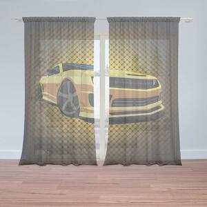 Sablio Záclony Chevrolet Camaro Žltá mriežka: 2ks 150x250cm
