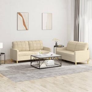 Maison Exclusive – 2-dielna sedacia súprava s vankúšmi, krémová látka