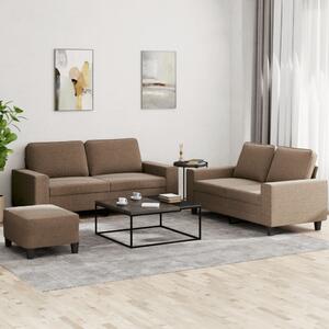 Maison Exclusive – 3-dielna sedacia súprava, hnedá látka