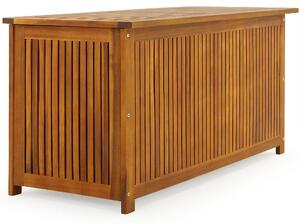 Úložný box z agátového dreva, 115x50x59cm, vrátane vnútornej plachty