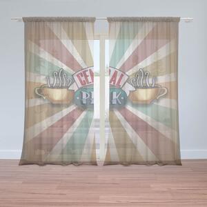Sablio Záclony Seriál Priatelia CENTRAL PERK Abstrakcia: 2ks 150x250cm