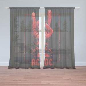 Sablio Záclony ACDC Červená ruka: 2ks 150x250cm