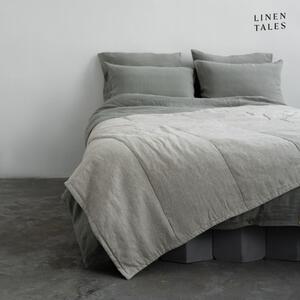 Ľanový prešívaný pléd v prírodnej farbe 140x220 cm Melange – Linen Tales