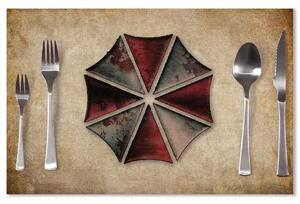 Sablio Prestieranie Resident Evil Umbrella Corporation Vintage: 40x30cm