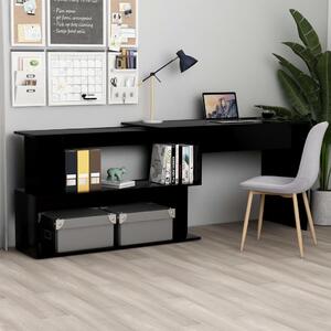 Maison Exclusive - Rohový písací stôl Čierny 200x50x76 cm Drevený materiál