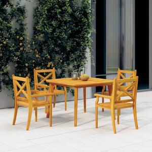 Maison Exclusive - Záhradný stôl 110x110x75 cm akáciové masívne drevo