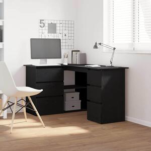 Maison Exclusive – písací stôl, čierna farba, vzhľad dubového dreva, materiál: drevotrieska