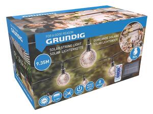 Grundig - LED Stmievateľná solárna reťaz 50xLED/8 funkcií 9,35m teplá biela + DO