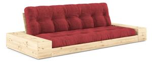 Červená menčestrová rozkladacia pohovka 244 cm Base – Karup Design