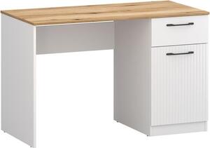 Kondela PC stôl Velis 1D1S/120 - biela / dub evoke