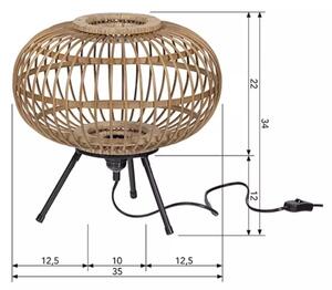 Stolná lampa BASICLABEL 1xE27/40W/230V bambus