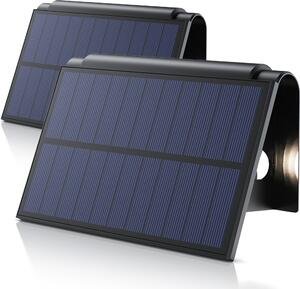 Solárne LED svietidlo BEARWARE, solárna lampa do exteriéru, solárne vonkajšie svietidlo, solárne nástenné svietidlo, sada 2 ks, 2 režimy, 2 úrovne jasu, teplá biela 3000 K, IP54, akumulátor 1800 mAh