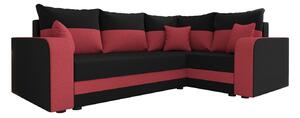 Pohodlná sedacia súprava s podrúčkami HORTENZIE - čierna / červená