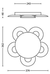 Philips 40970/48/16 - LED Stmievateľné stropné svietidlo VAGA LED/15W/230V