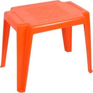 Plastový detský stolík oranžovej farby Lolek