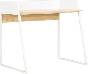 Maison Exclusive – písací stôl, biela a dubová farba, 90 x 60 x 88 cm