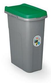 Plastový odpadkový kôš HOME ECOSYS na triedený odpad, objem 25 l, zelený