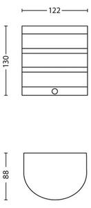 Philips 17315/47/16 - LED vonkajšie nástenné svietidlo so senzorom LED/3W IP44