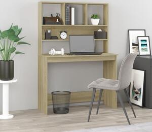 Maison Exclusive - písací stôl s policou Sonoma dub 102x45x148 cm drevený materiál