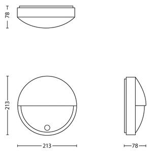 Philips 16456/93/16 - LED vonkajšie svietidlo s čidlom CAPRICORN LED/6W IP44