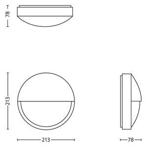 Philips 16455/93/16 - LED vonkajšie nástenné svietidlo CAPRICORN LED/6W IP44