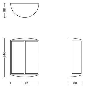 Philips 16464/93/16 - LED vonkajšie nástenné svietidlo STOCK LED/6W IP44
