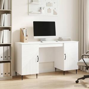 Maison Exclusive – Písací stôl, lesklá biela, 142,5 x 50 x 75 cm, drevotrieska