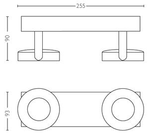 Philips 53172/31/P0 - Stmievateľné bodové svietidlo MYLIVING CLOCKWORK 2xLED/4,5W