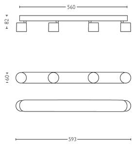 Philips 56244/31/P0 - LED Stmievateľné bodové svietidlo STAR 4xLED/4,5W/230V