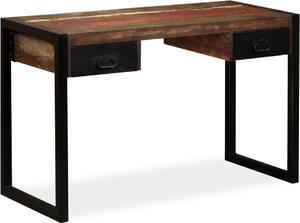 Maison Exclusive – písací stôl s 2 zásuvkami z masívneho starého dreva, 120 x 50 x 76 cm