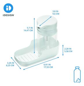 Biely stojan na umývacie prostriedky z recyklovaného plastu Eco System – iDesign