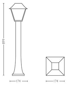 Philips 16497/30/PN - Vonkajšia lampa MYGARDEN ALPENGLOW E27/60W/230V