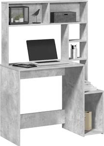 Maison Exclusive – písací stôl s policou betónovo sivý 100x45x140 cm drevený materiál